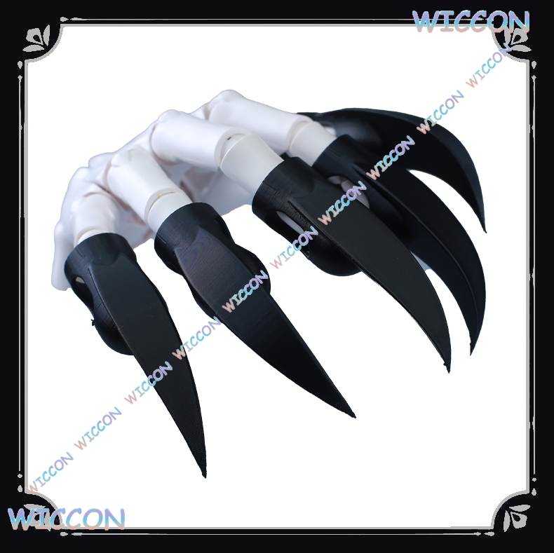 Women'S Fashion Gloves - الحيوان زي الأظافر الأسود الوحش مخلب