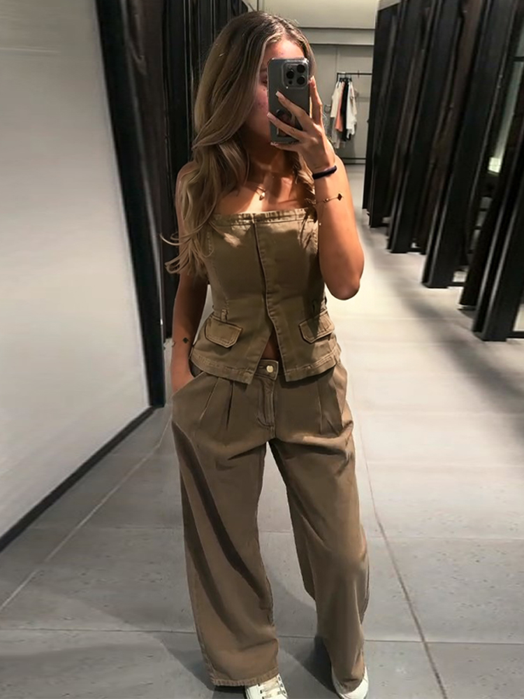 Women Fashion Jeans Top - طقم نسائي Y2k موضة 2026: سترة