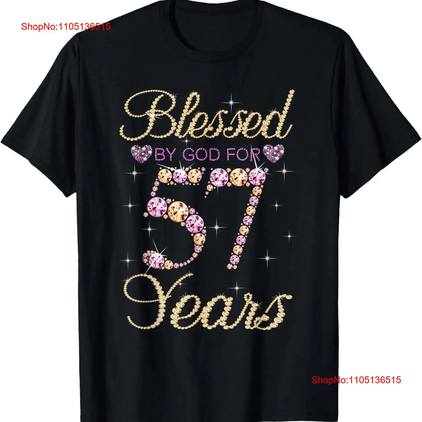 Women'S Fashion Graphic Tees - المباركة من الله لمدة 57 سنة