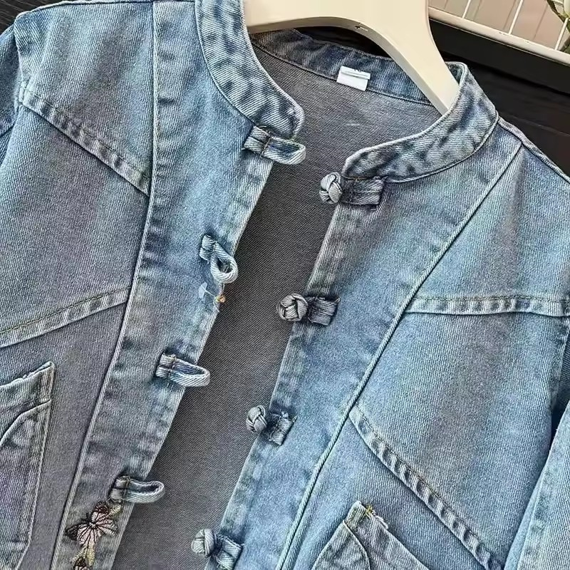 Women Fashion Jeans Top - 2025 ربيع الخريف موضة جديدة الدنيم