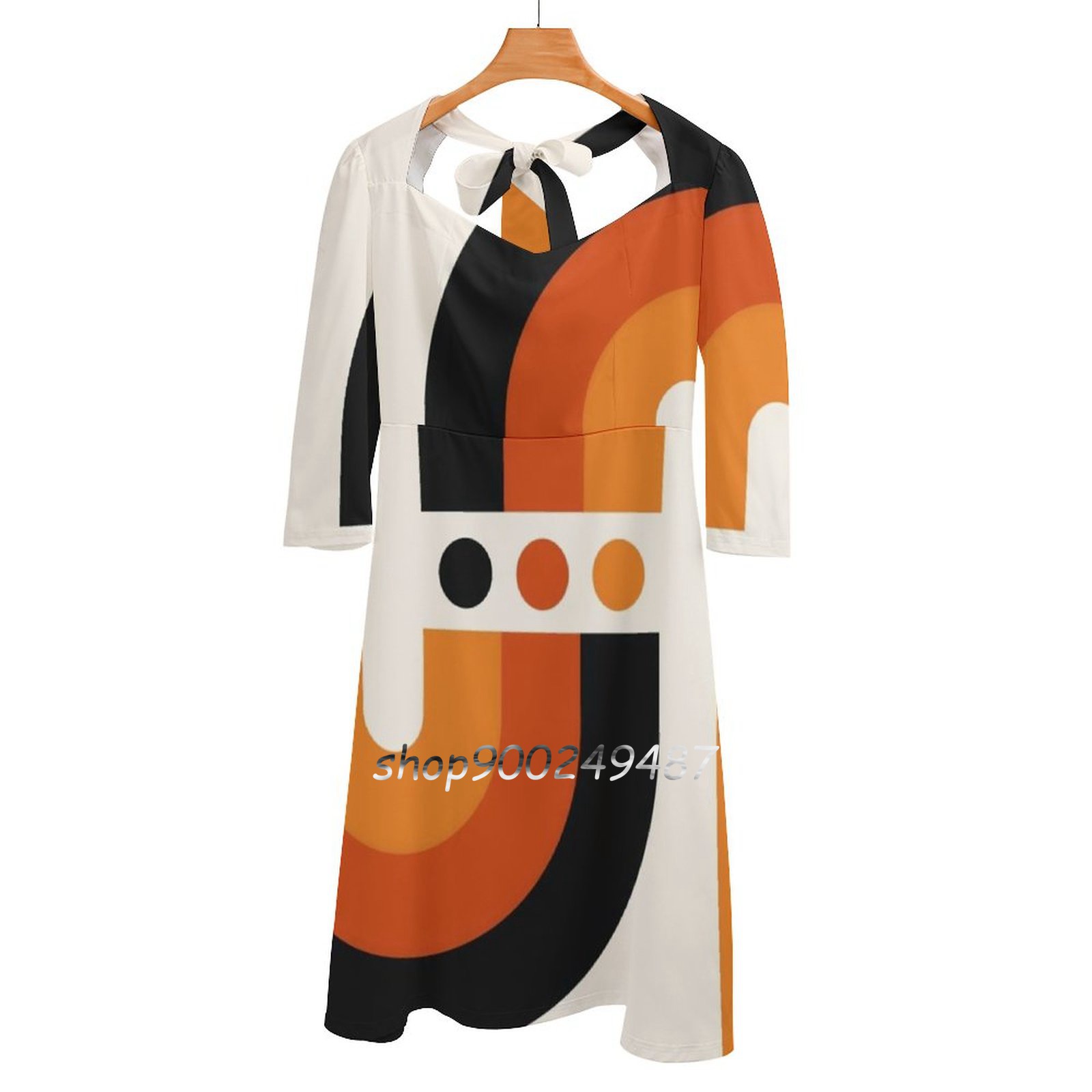 Women'S Fashion In The 60S - غروب الشمس قوس قزح مضيئة فستان