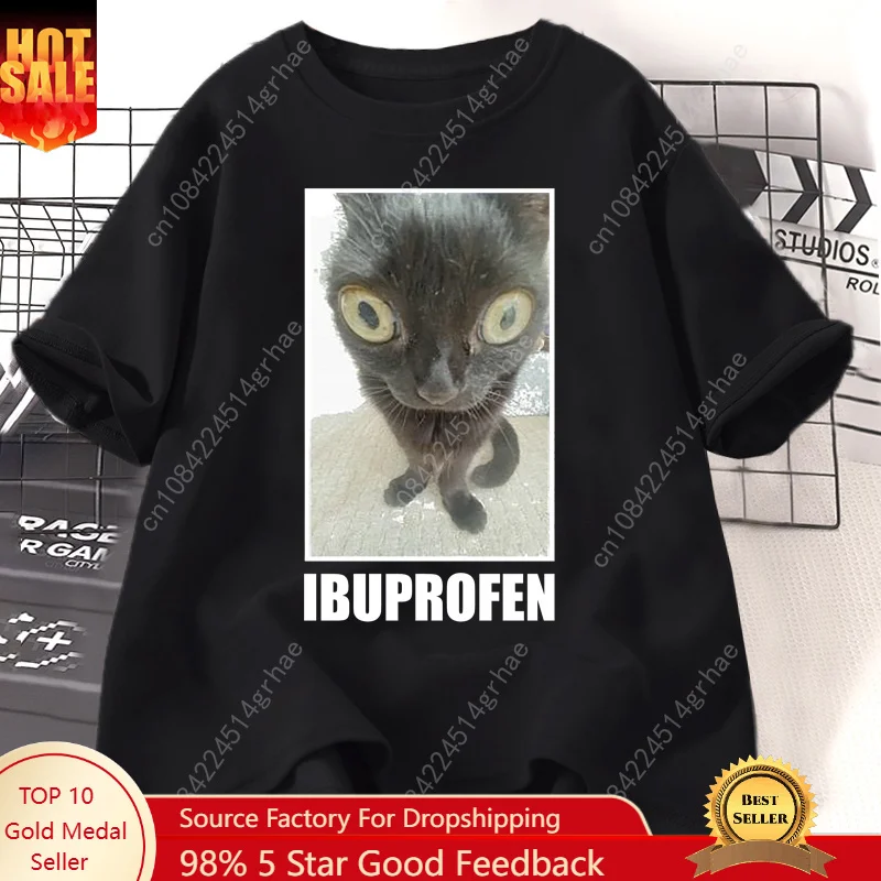 Women'S Fashion Graphic Tees - تي شيرتات برسومات قطط مضحكة بطبعة
