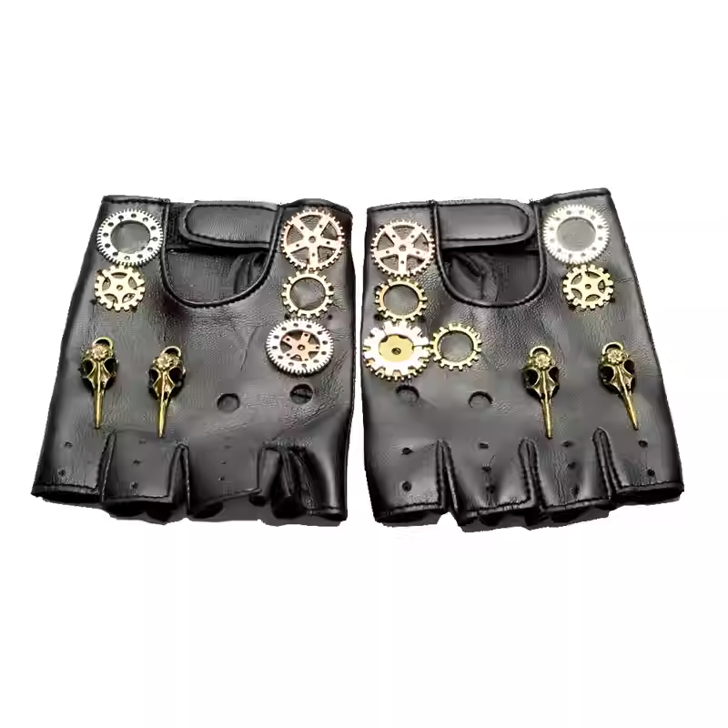Women'S Fashion Gloves - Steampunk بو الجلود أصابع البوصلة قفازات