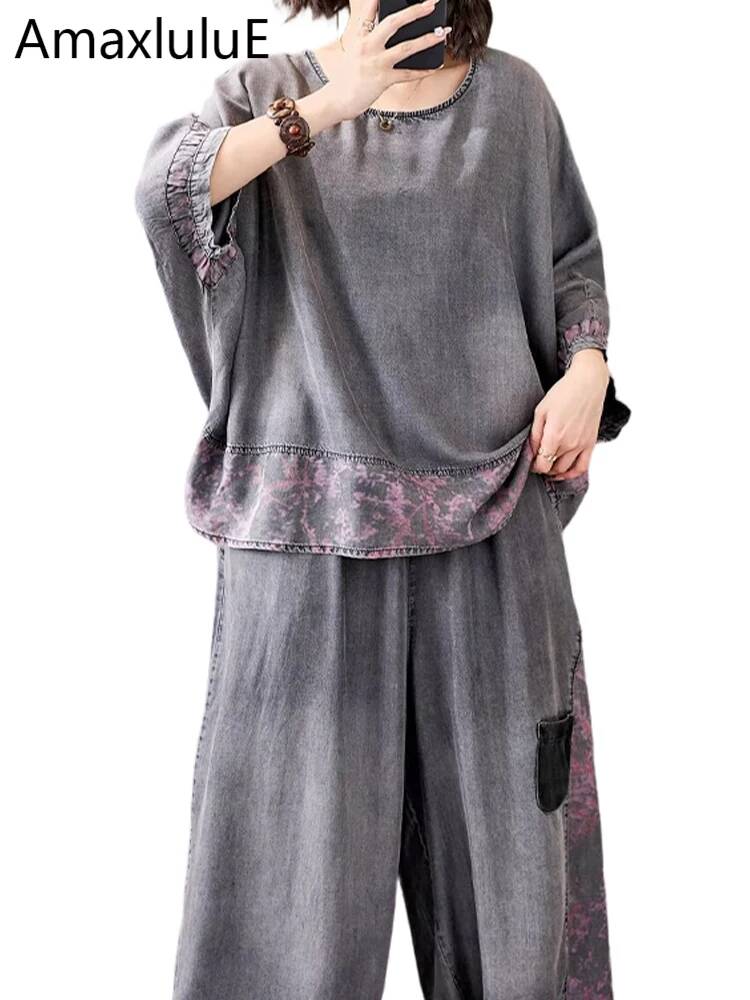 Women Fashion Jeans Top - أطقم صيفية فاخرة للنساء من Amax
