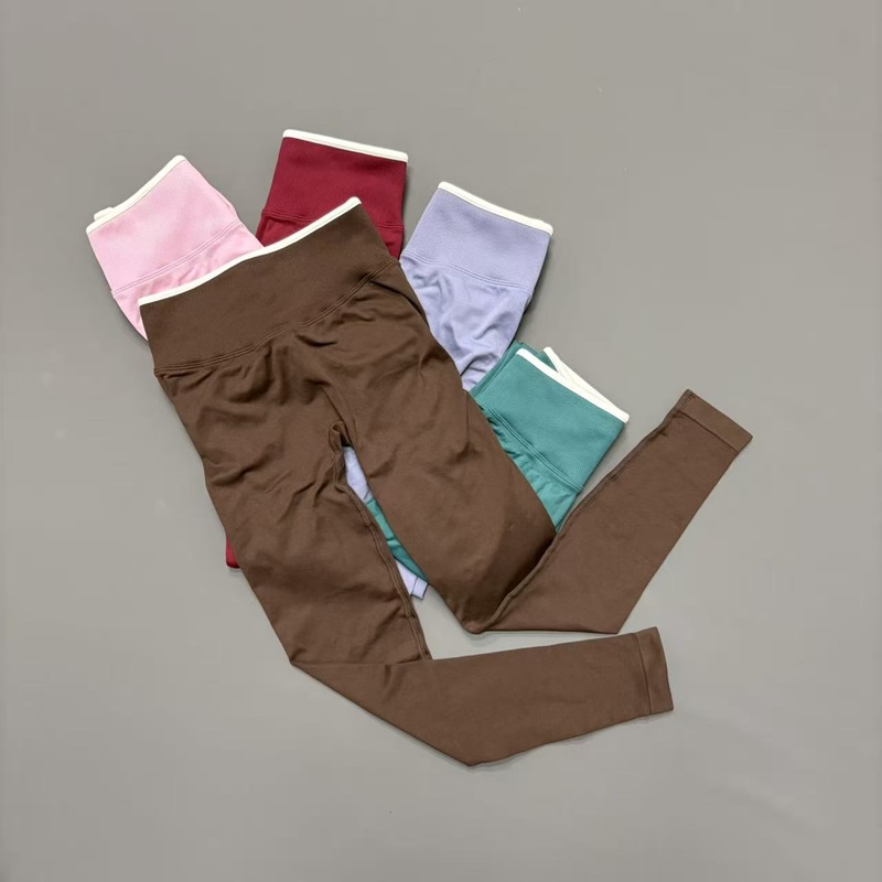 Women'S Fashion Leggings - بنطلونات سكولبت سكرانش للنساء ذات خصر