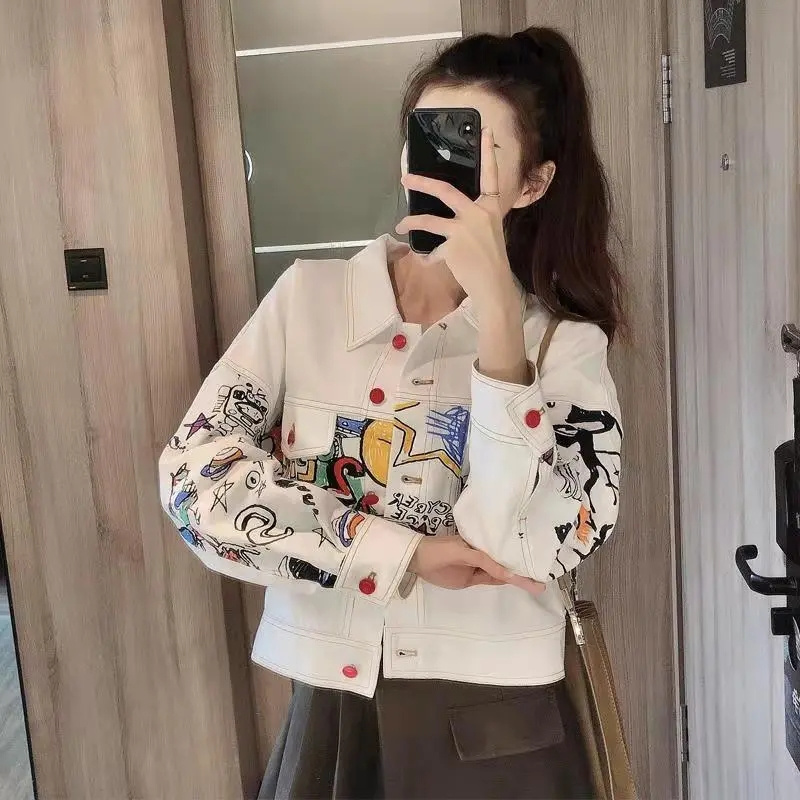 Women Fashion Jeans Top - الكورية الإناث الموضة الترفيه كاوبوي القمم