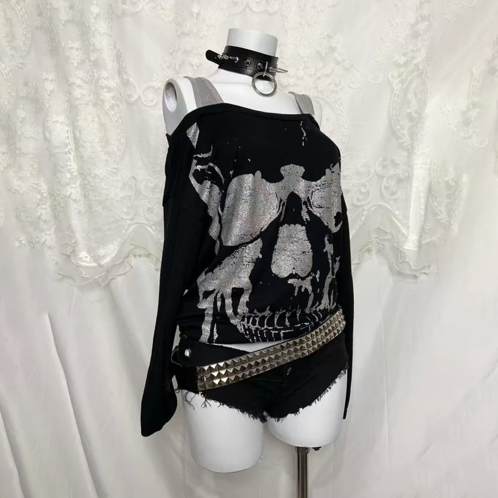 تي شيرت نسائي بتصميم Y2K مزيف  - مراجعة Off Shoulder Top وسعره