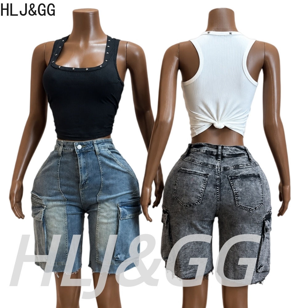 طقم من قطعتين من HLJ&GG: شورت  - مراجعة Women Fashion Jeans Top وسعره