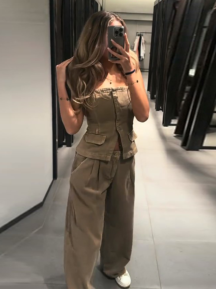طقم نسائي Y2k موضة 2026: سترة  - مراجعة Women Fashion Jeans Top وسعره