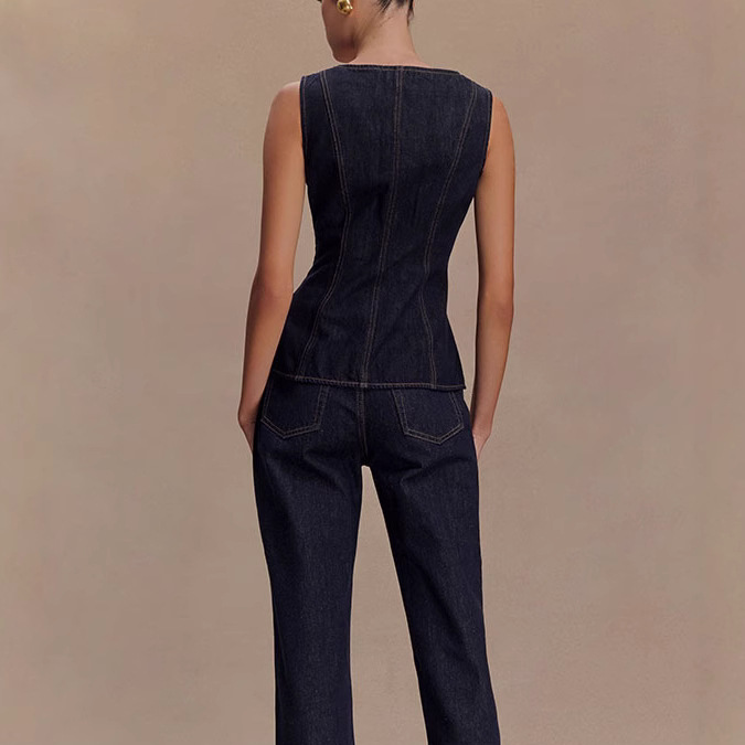 الصيف الدنيم بانت مجموعات النس - مراجعة Women Fashion Jeans Top وسعره