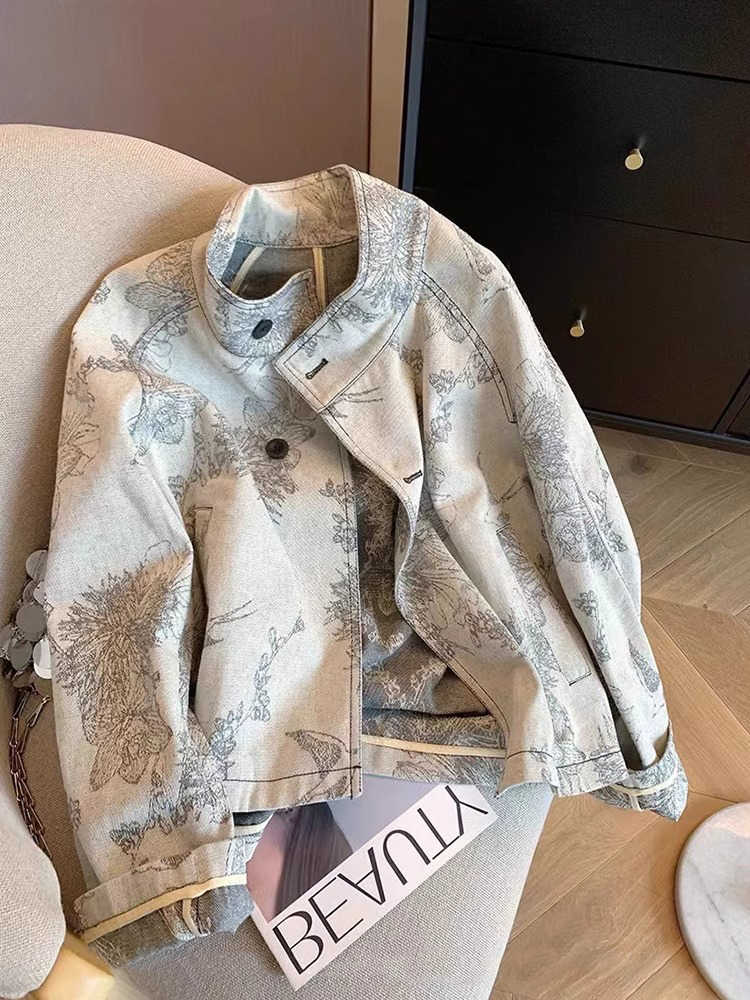 سترة نسائية من قماش الدنيم مطب - مراجعة Women Fashion Jeans Top وسعره