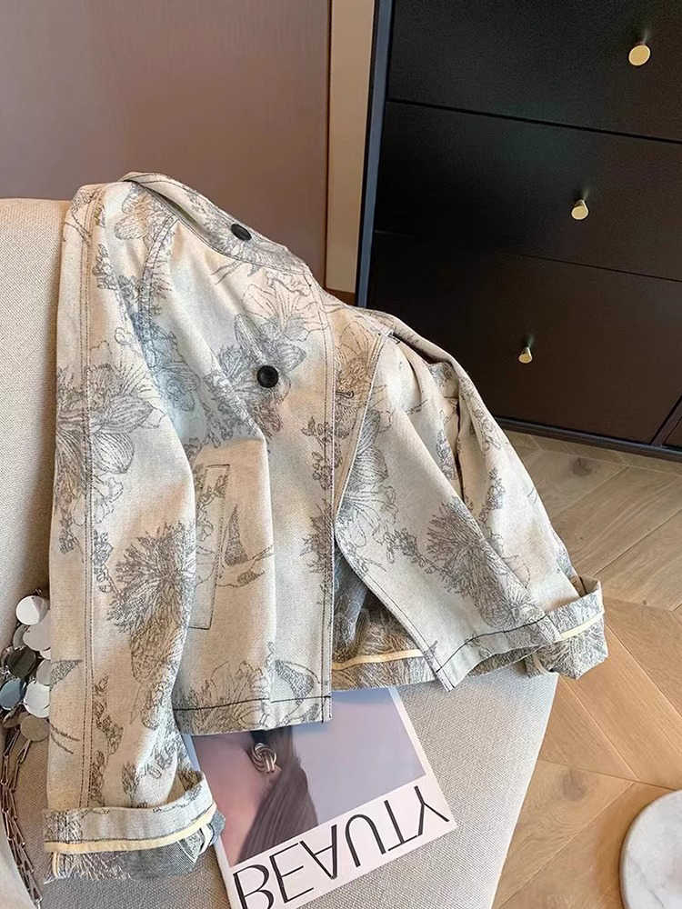 سترة نسائية من قماش الدنيم مطب - مراجعة Women Fashion Jeans Top وسعره
