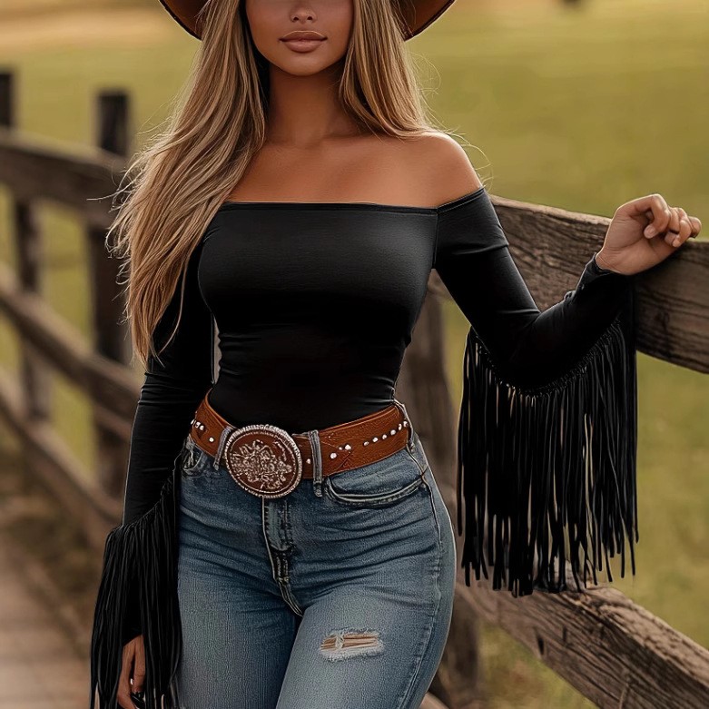 ملابس نسائية: بلوزة بأكمام طوي - مراجعة Off Shoulder Top وسعره