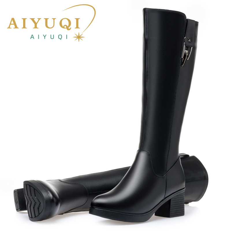 AIYUQI الشتاء النساء أحذية طوي - مراجعة Women'S Fashion Riding Boots وسعره