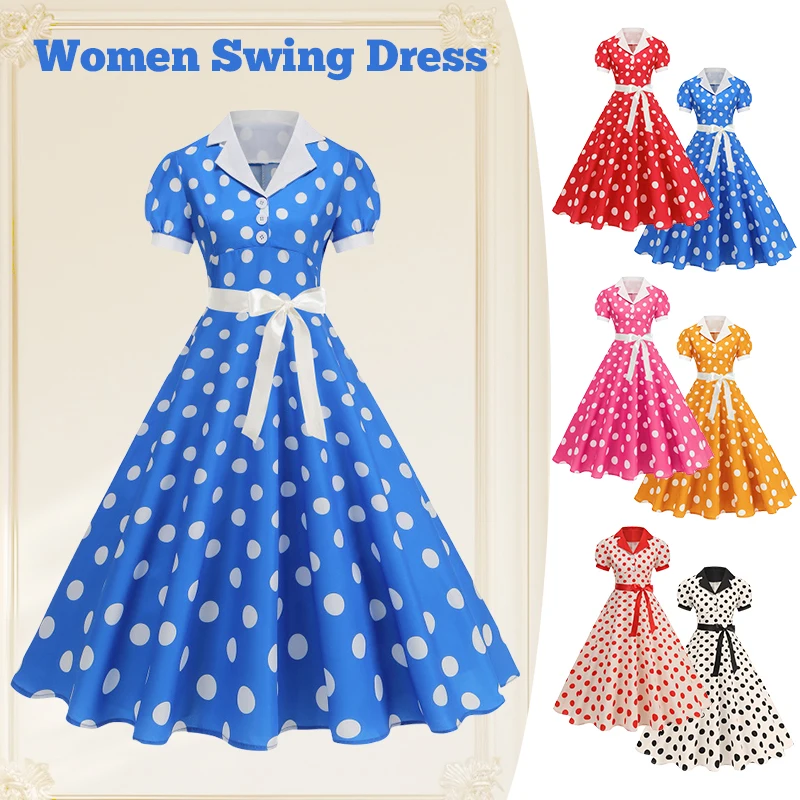 خمر البولكا نقطة فستان صيفي ال - مراجعة Women'S Fashion In The 60S وسعره