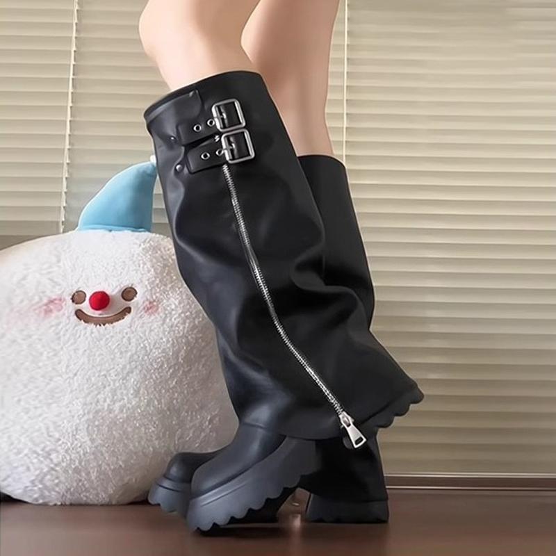 فاسق نمط الربط سميكة القاع الن - مراجعة Women'S Fashion Riding Boots وسعره