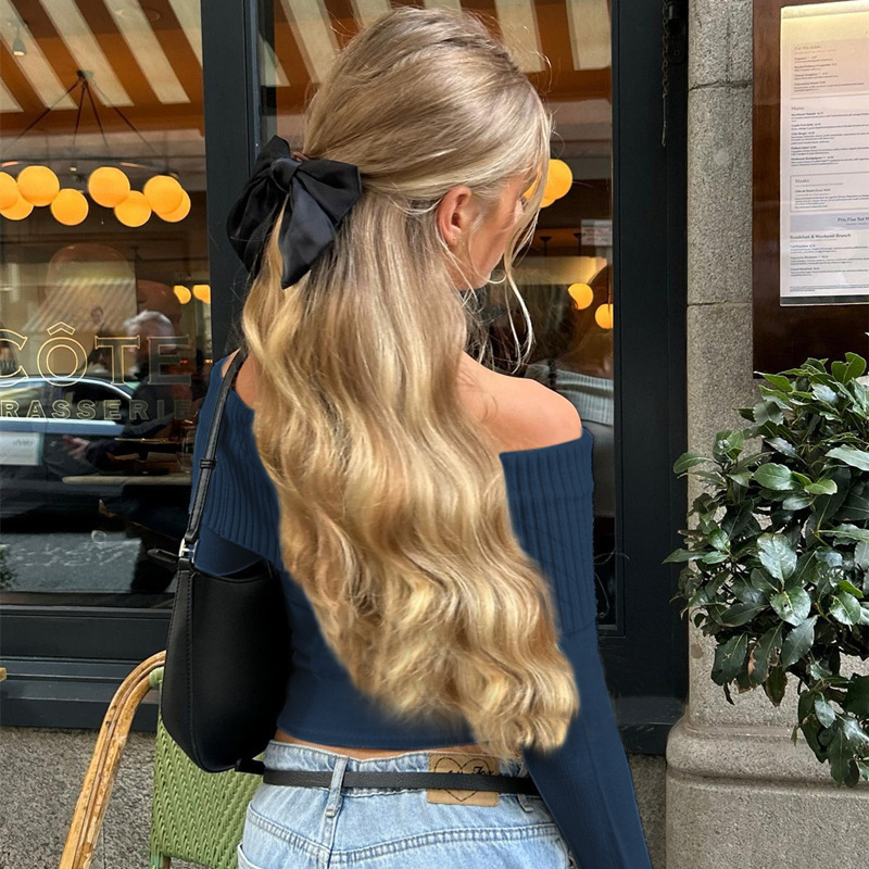 بلوزة نسائية عصرية بأكمام طويل - مراجعة Off Shoulder Top وسعره