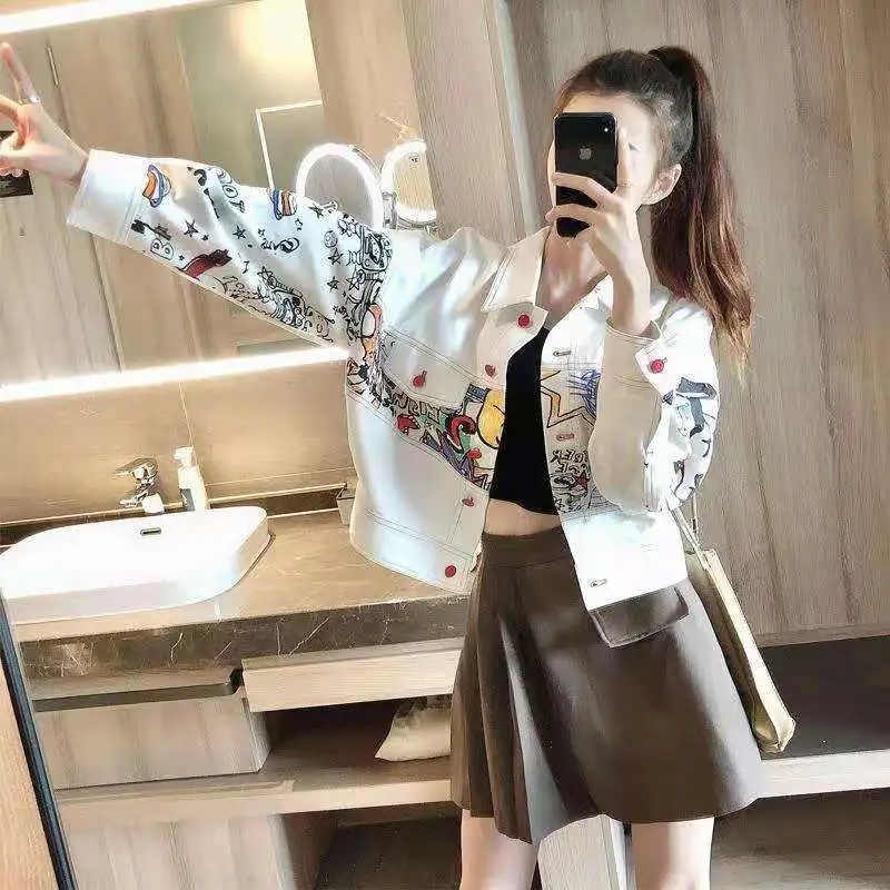 الكورية الإناث الموضة الترفيه  - مراجعة Women Fashion Jeans Top وسعره