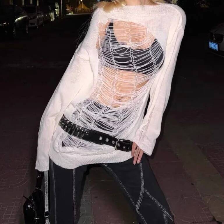 سترة محبوكة للفتيات بتصميم هار - مراجعة Off Shoulder Top وسعره
