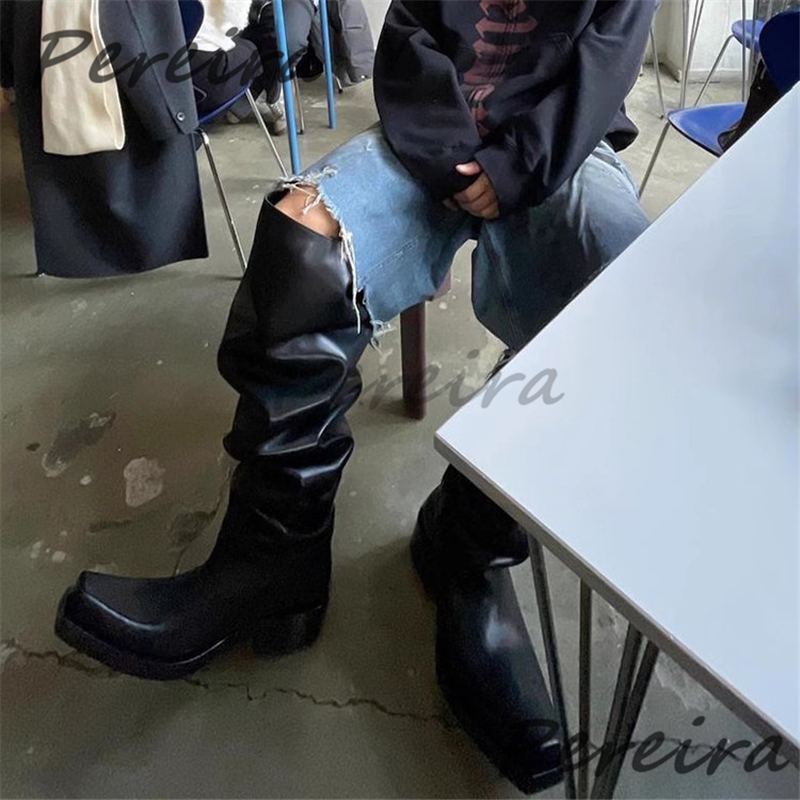 سميكة سوليد فوق الركبة الأحذية - مراجعة Women'S Fashion Riding Boots وسعره